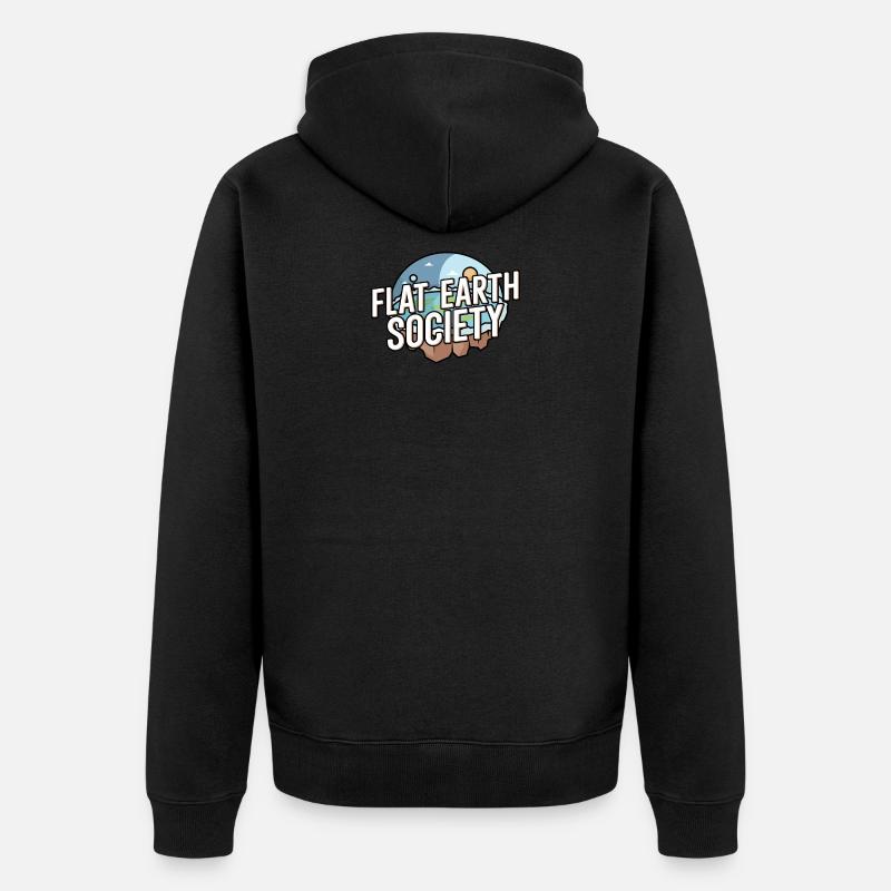 Flat Earth Society - Veste à capuche bio Premium Unisexe - noir