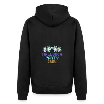 Unicorn Mallorca Party Crew Funny - Unisex Premium Organic Zip Hoodie - black - Back - Nico (187cm)