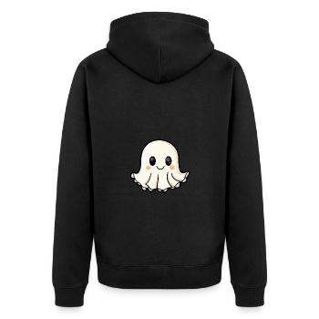 Méduse Halloween Drôle Fantôme - Veste à capuche bio Premium Unisexe - noir - Dos - Nico (187cm)