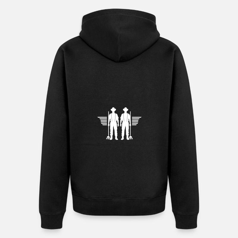 Équipe d’agriculteurs - Veste à capuche bio Premium Unisexe - noir