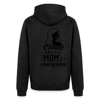 Mama - Unisex Premium Bio Zip Hoodie - Schwarz - Hinten - Nico (187cm)