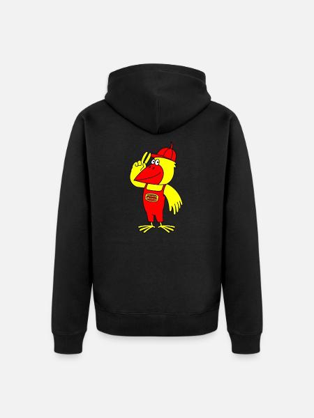 Minol Oriole Bird - Unisex Premium Organic Zip Hoodie - black