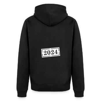 Année 2024 - Veste à capuche bio Premium Unisexe - noir - Dos - Nico (187cm)