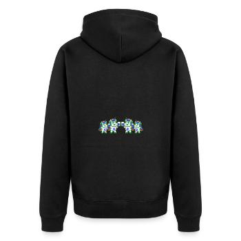 Unicorn Team Girls Beer Party Celebrate Colorful - Unisex Premium Organic Zip Hoodie - black - Back - Nico (187cm)