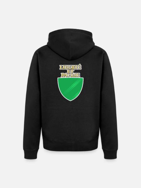 Drapeau de Vaud - Veste à capuche bio Premium Unisexe - noir