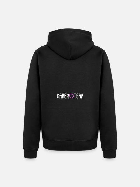 Gamer Team - Unisex Premium Bio Zip Hoodie - Schwarz