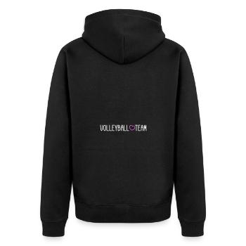 Équipe de volley-ball - Veste à capuche bio Premium Unisexe - noir - Dos - Nico (187cm)
