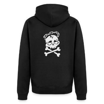Dreaming skull - Unisex Premium Organic Zip Hoodie - black - Back - Nico (187cm)