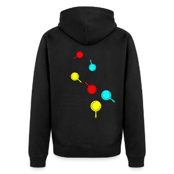 Cuisine pan - Veste à capuche bio Premium Unisexe - noir - Dos - Nico (187cm)