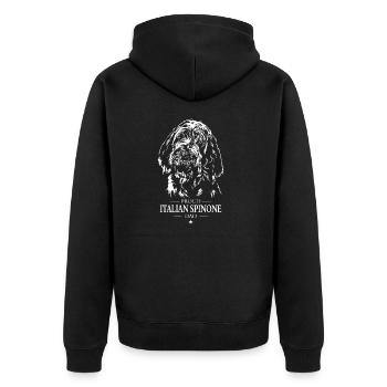 Italien Spinone Papa Chien Chien Wilsigns - Veste à capuche bio Premium Unisexe - noir - Dos - Nico (187cm)