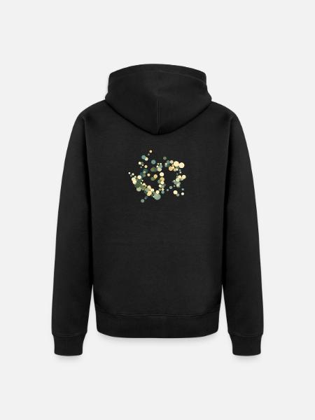 Kreis-Konfetti Farbkonzert - Unisex Premium Bio Zip Hoodie - Schwarz