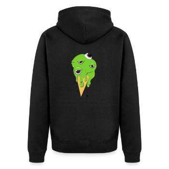 Eyes cream - Veste à capuche bio Premium Unisexe - noir - Dos - Nico (187cm)