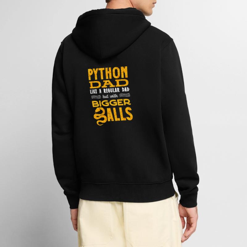 Banana Ball Python Herpetologist Python dad Unisex Premium Bio Zip Hoodie