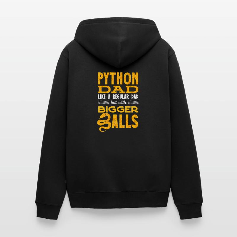 Banana Ball Python Herpetologist Python dad Unisex Premium Bio Zip Hoodie