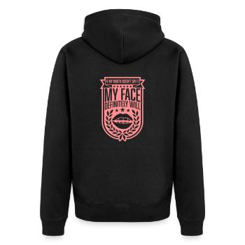 Mon visage le fera certainement - Veste à capuche bio Premium Unisexe - noir - Dos - Nico (187cm)