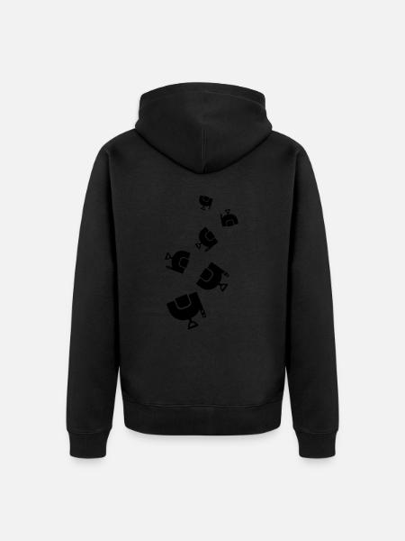 Saddle riding - Unisex Premium Organic Zip Hoodie - black