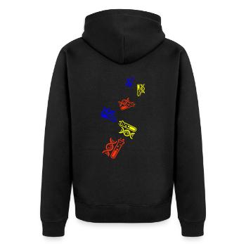 Chimie des éprouvettes - Veste à capuche bio Premium Unisexe - noir - Dos - Nico (187cm)
