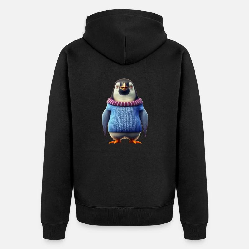 Pingouin - Veste à capuche bio Premium Unisexe - noir