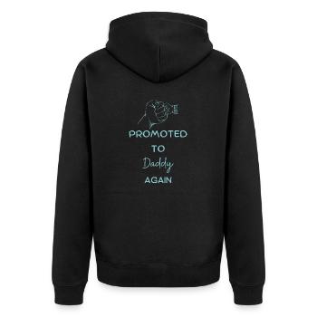 Promu papa à nouveau - Veste à capuche bio Premium Unisexe - noir - Dos - Nico (187cm)