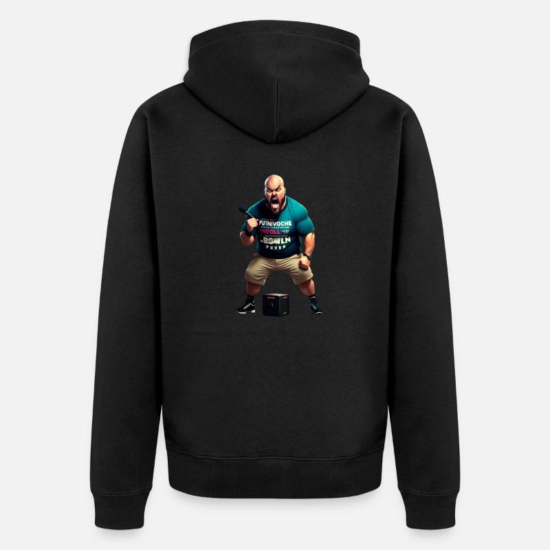 Motivationstrainer - Unisex Premium Bio Zip Hoodie - Schwarz