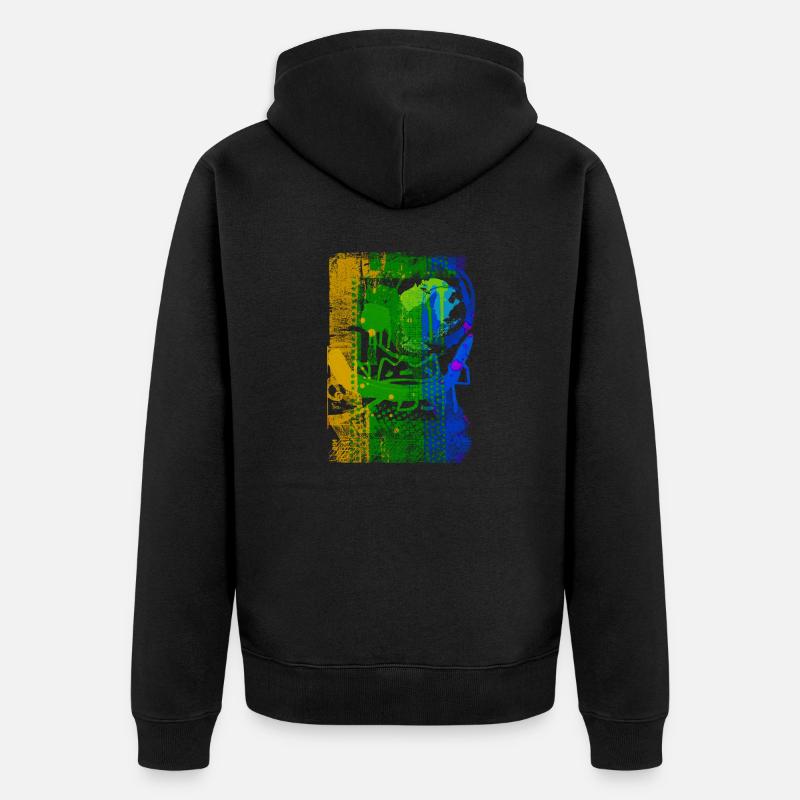 Graffiti style Splash hip hop couleurs peintre couleur - Veste à capuche bio Premium Unisexe - noir