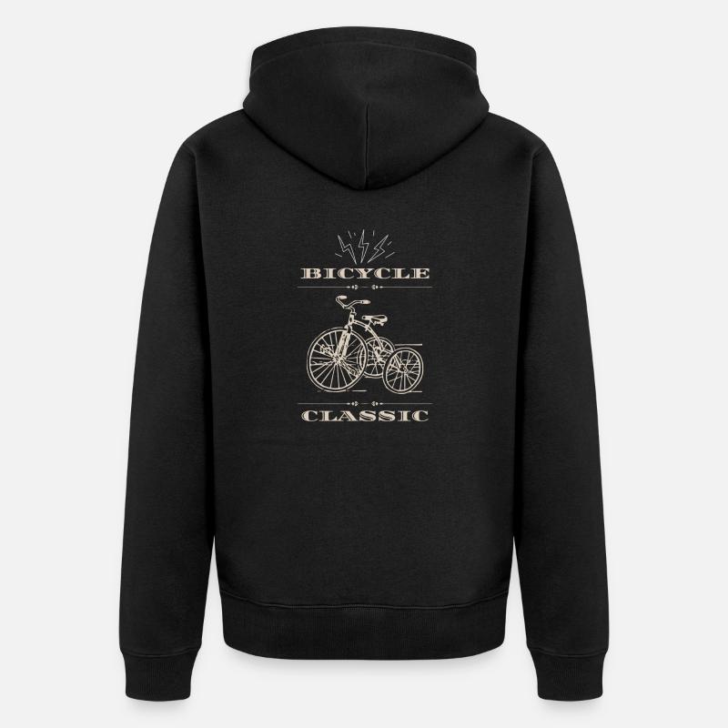 Radfahrer - Unisex Premium Bio Zip Hoodie - Schwarz