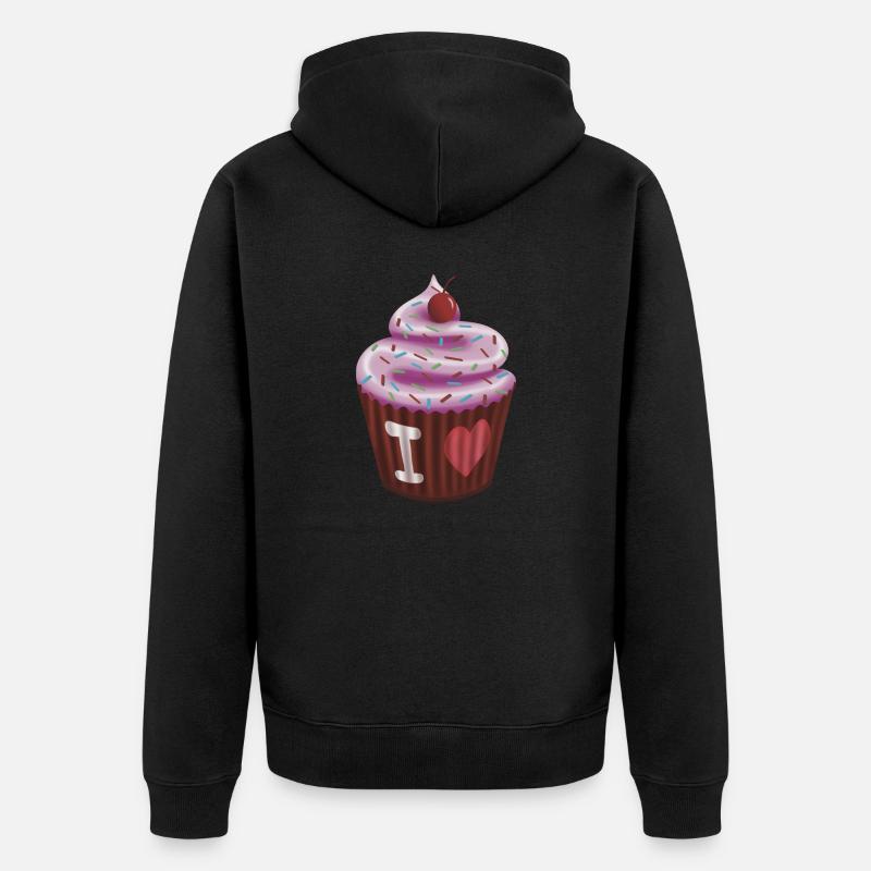 cupcake - Veste à capuche bio Premium Unisexe - noir