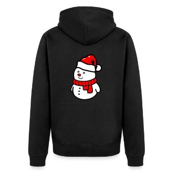 bonhomme de neige - Veste à capuche bio Premium Unisexe - noir - Dos - Nico (187cm)