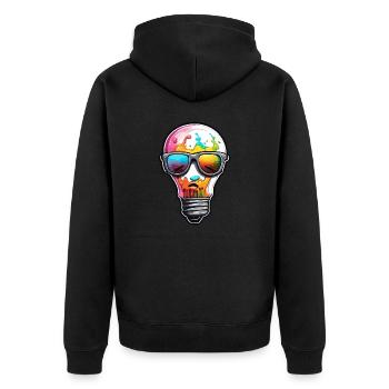 Bulb / Bulb / Brightness / Light - Unisex Premium Organic Zip Hoodie - black - Back - Nico (187cm)