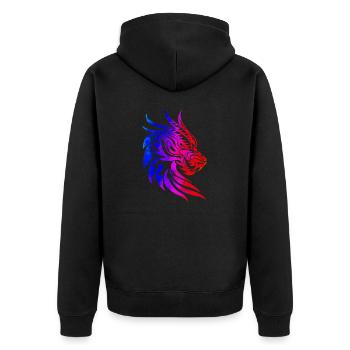 Fantaisie Tête De Dragon Anime Tatouage Reptile Mythique - Veste à capuche bio Premium Unisexe - noir - Dos - Nico (187cm)