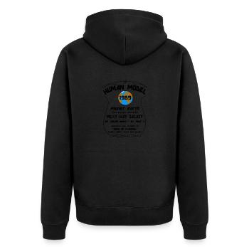 1969 - Unisex Premium Organic Zip Hoodie - black - Back - Nico (187cm)