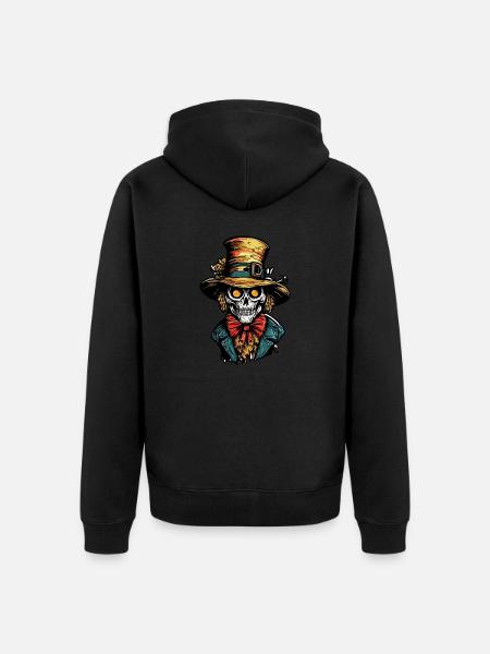 Vogelscheuche / Erntehelfer / Maisfeld / Feld - Unisex Premium Bio Zip Hoodie - Schwarz