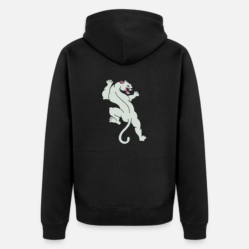 panther 02 - Unisex Premium Bio Zip Hoodie - Schwarz