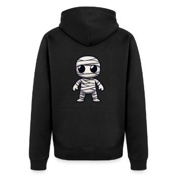 Momie Halloween Bande dessinée mignonne - Veste à capuche bio Premium Unisexe - noir - Dos - Nico (187cm)