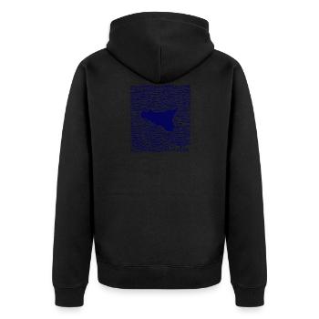Sicily, Italy, Mediterranean - Unisex Premium Organic Zip Hoodie - black - Back - Nico (187cm)