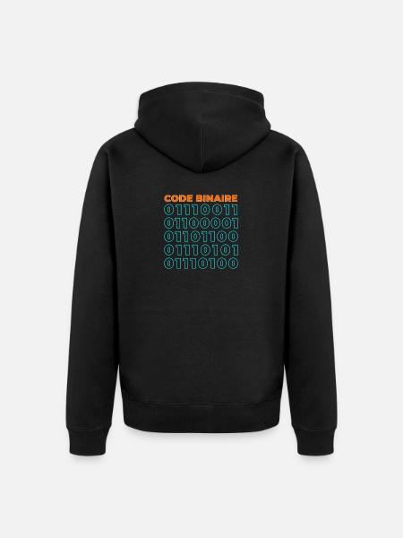 Code binaire - Veste à capuche bio Premium Unisexe - noir