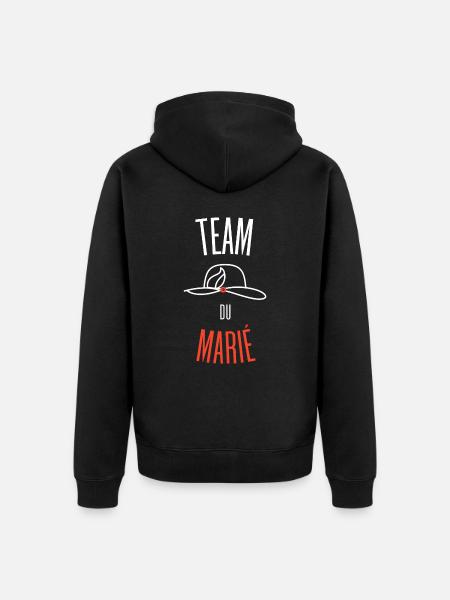 Team du Marié - Veste à capuche bio Premium Unisexe - noir