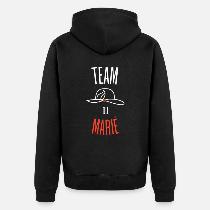Team du Marié - Veste à capuche bio Premium Unisexe - noir