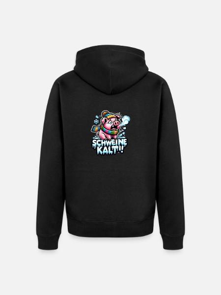 Pork cold - Unisex Premium Organic Zip Hoodie - black