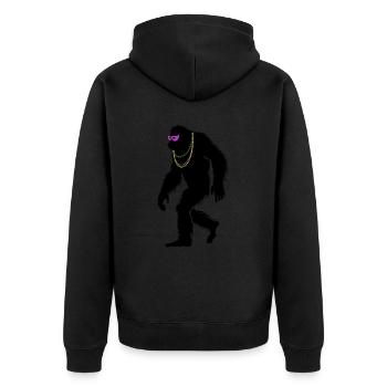 Mardi Gras - Bigfoot - Costume - Gift - Unisex Premium Organic Zip Hoodie - black - Back - Nico (187cm)