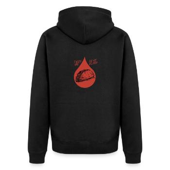 Tacos Are In My Blood - Unisex Premium Organic Zip Hoodie - black - Back - Nico (187cm)