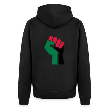 dessin palestinen symbole drapeau palestine - Veste à capuche bio Premium Unisexe - noir - Dos - Nico (187cm)