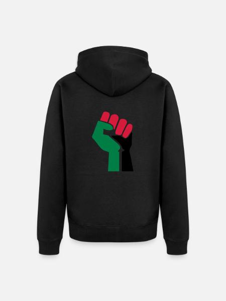 dessin palestinen symbole drapeau palestine - Veste à capuche bio Premium Unisexe - noir