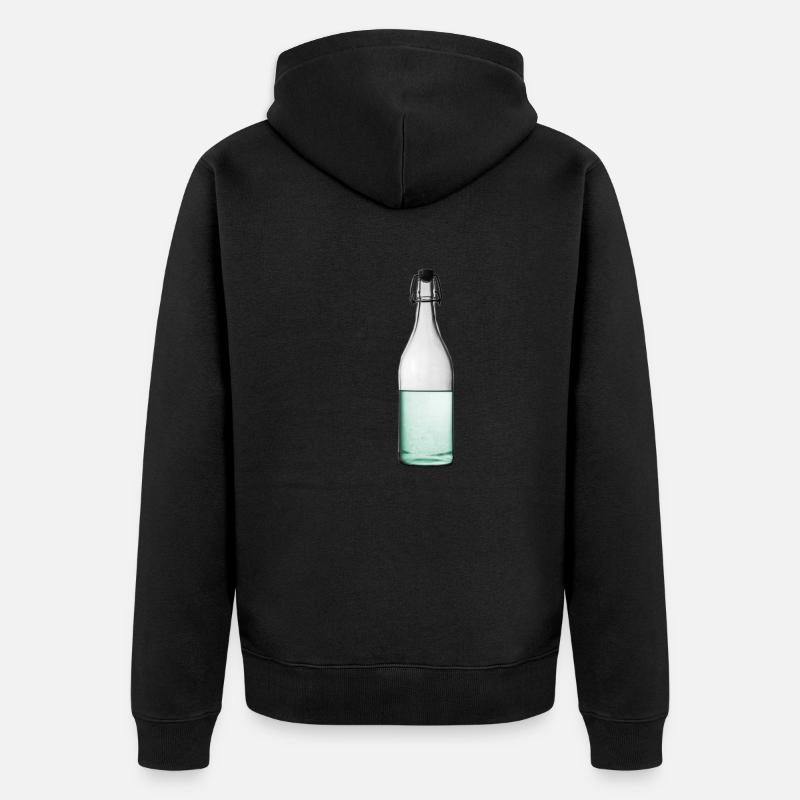 Bouteille d'eau bouteille liège - Veste à capuche bio Premium Unisexe - noir