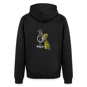 GUITARE ROCK N ROLL - Veste à capuche bio Premium Unisexe - noir - Dos - Nico (187cm)