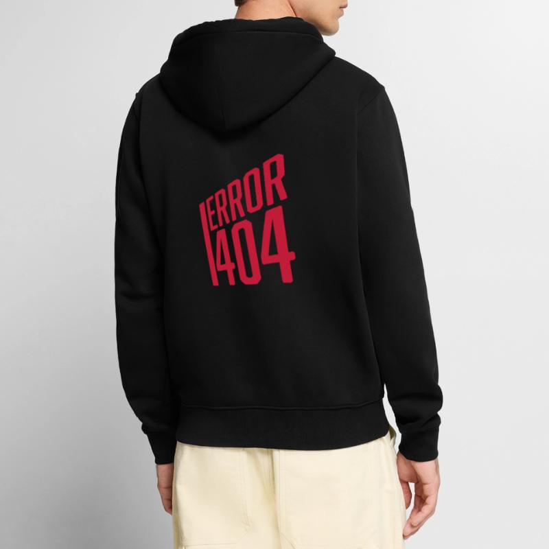 Code Fehler Error 404 Unisex Premium Bio Zip Hoodie