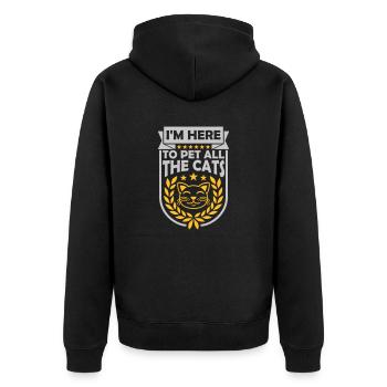 Animaux de compagnie tous les chats - Veste à capuche bio Premium Unisexe - noir - Dos - Nico (187cm)