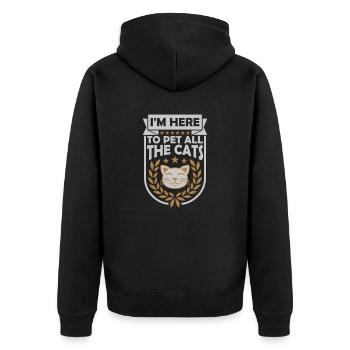 Animaux de compagnie tous les chats - Veste à capuche bio Premium Unisexe - noir - Dos - Nico (187cm)