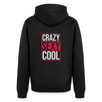 design cool sexy fou - Veste à capuche bio Premium Unisexe - noir - Dos - Nico (187cm)