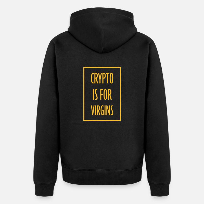 Crypto est pour les vierges - Veste à capuche bio Premium Unisexe - noir